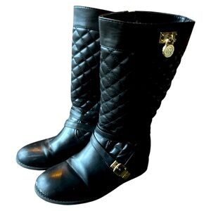 Black Boots, Micheal Kors - faux leather - size 4M